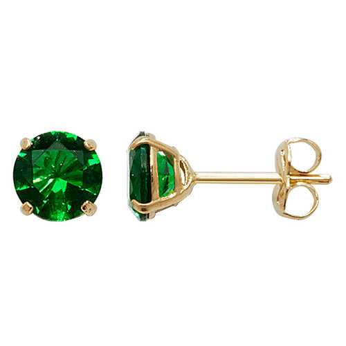 9ct Cubic Zirconia Emerald May Birthstone Earring