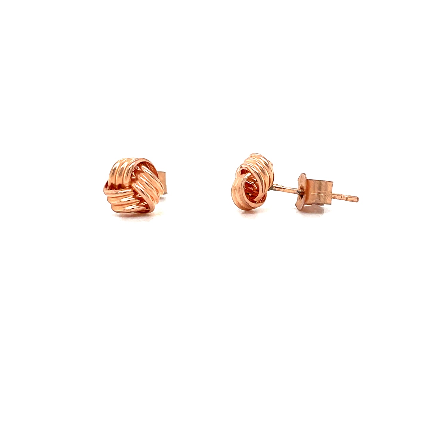 9ct Rose Gold Knot Earrings