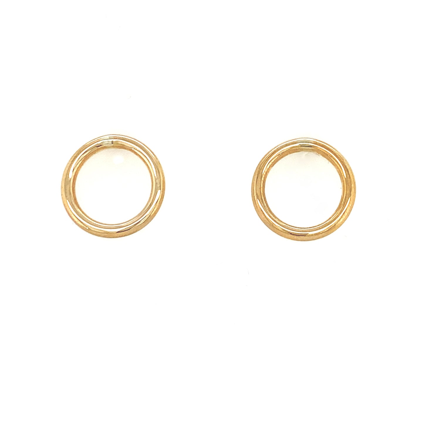 9ct Cubic Zirconia Open Circle Earrings