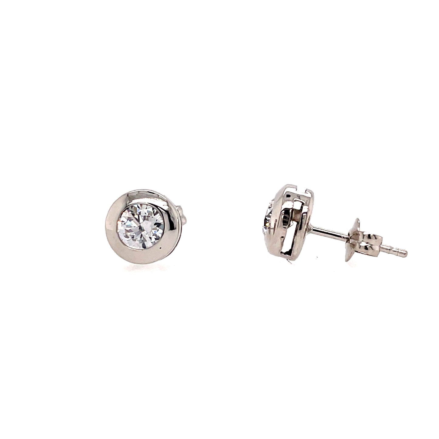 9ct White Gold Cubic Zirconia Earrings