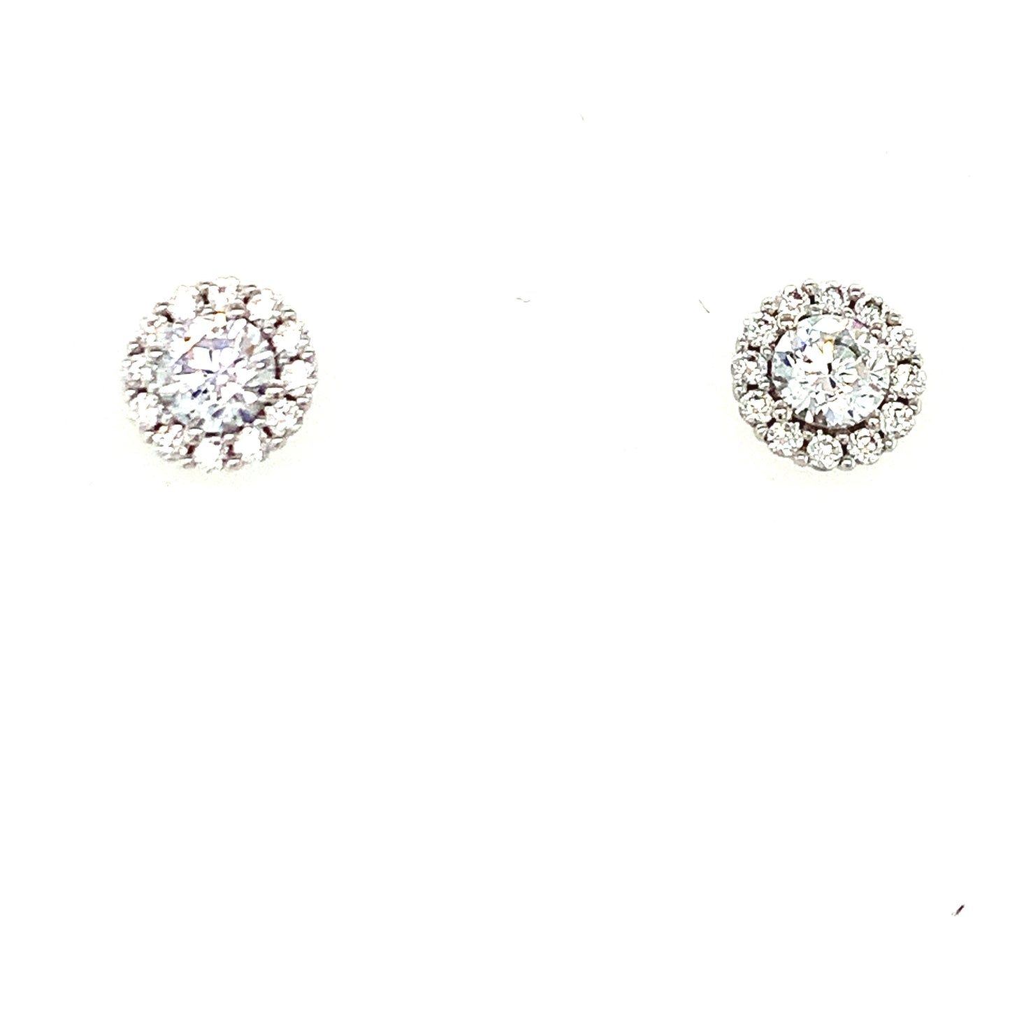 9ct White Gold Cubic Zirconia Earrings