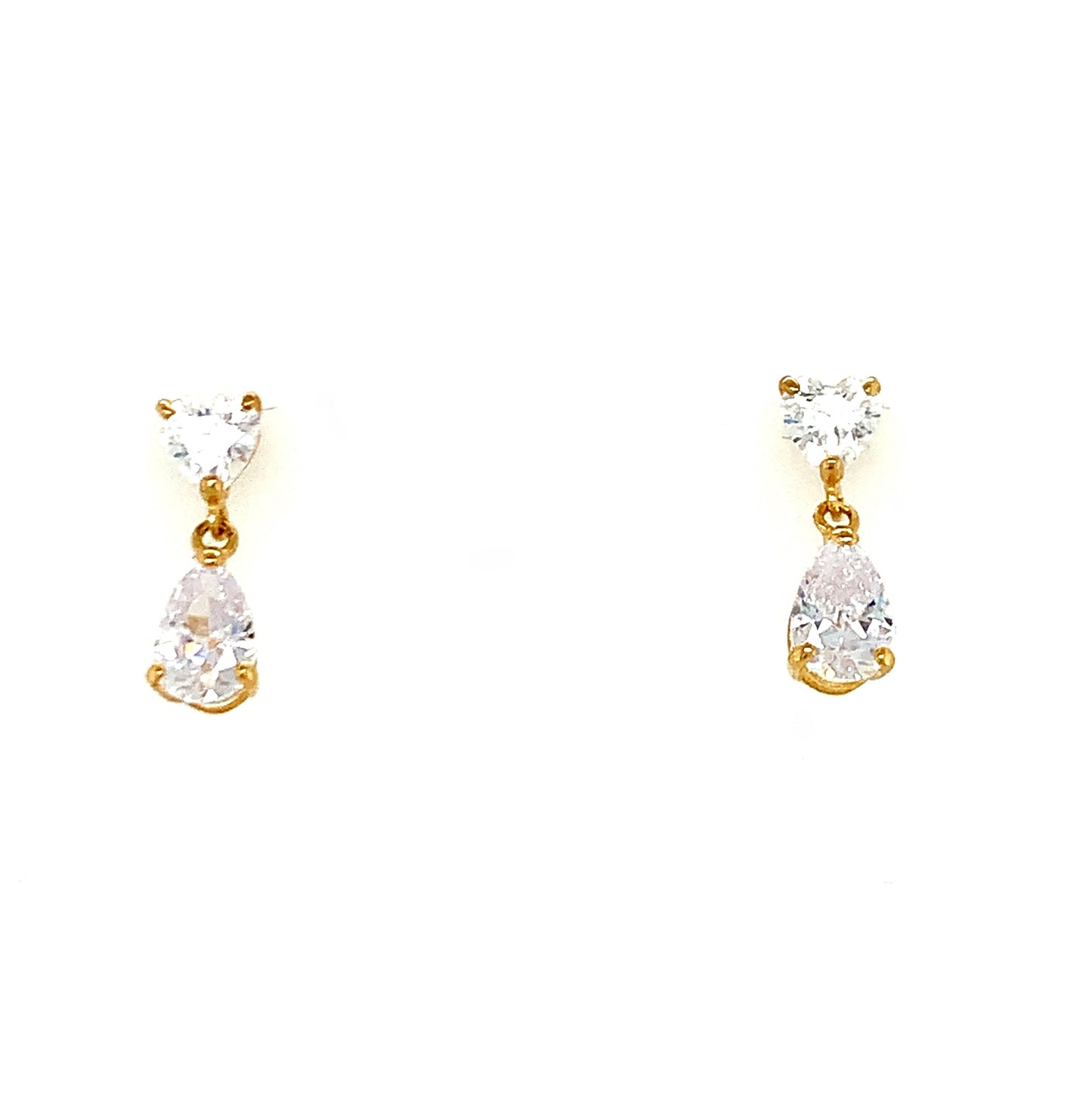 9ct Cubic Zirconia Drop Earrings