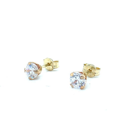 9ct Cubic Zirconia Solitaire 4.5mm Earring