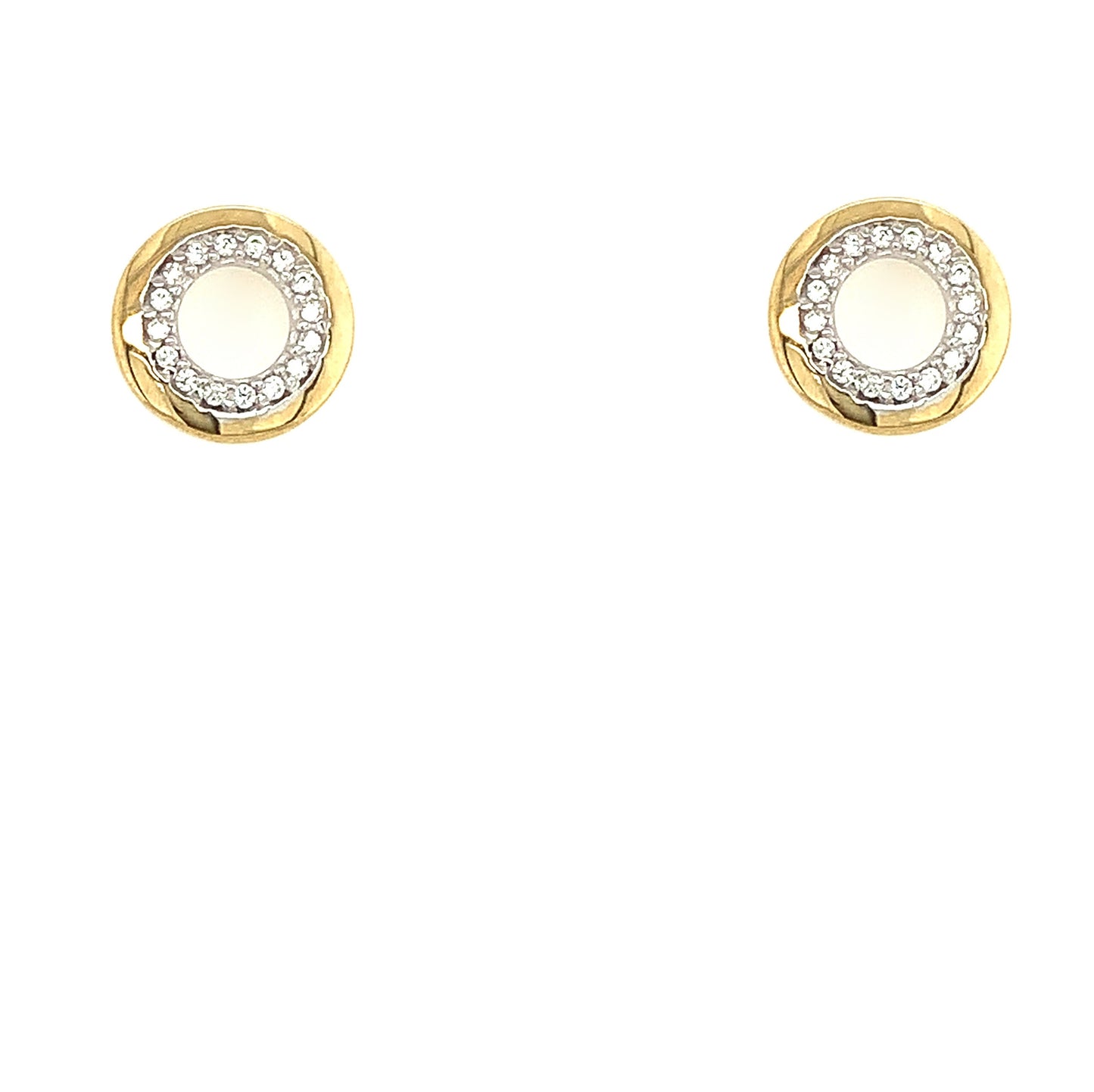 9ct Open Circle Cubic Zirconia Earring