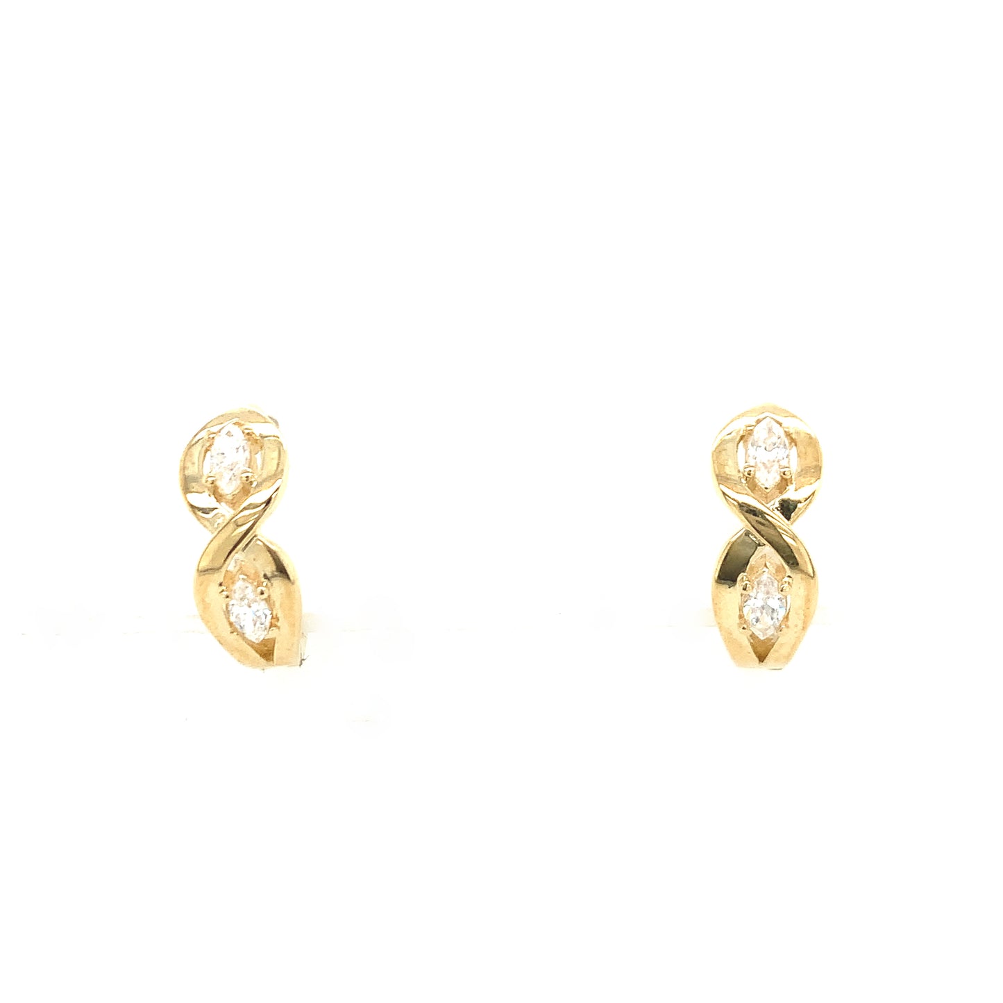 9ct Cubic Zirconia Hoop Earrings