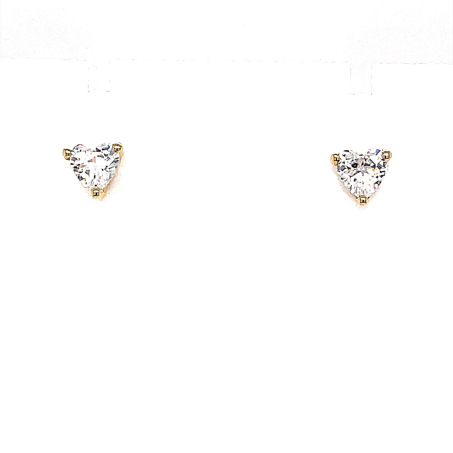 9ct 5mm Cubic Zirconia Heart Earring