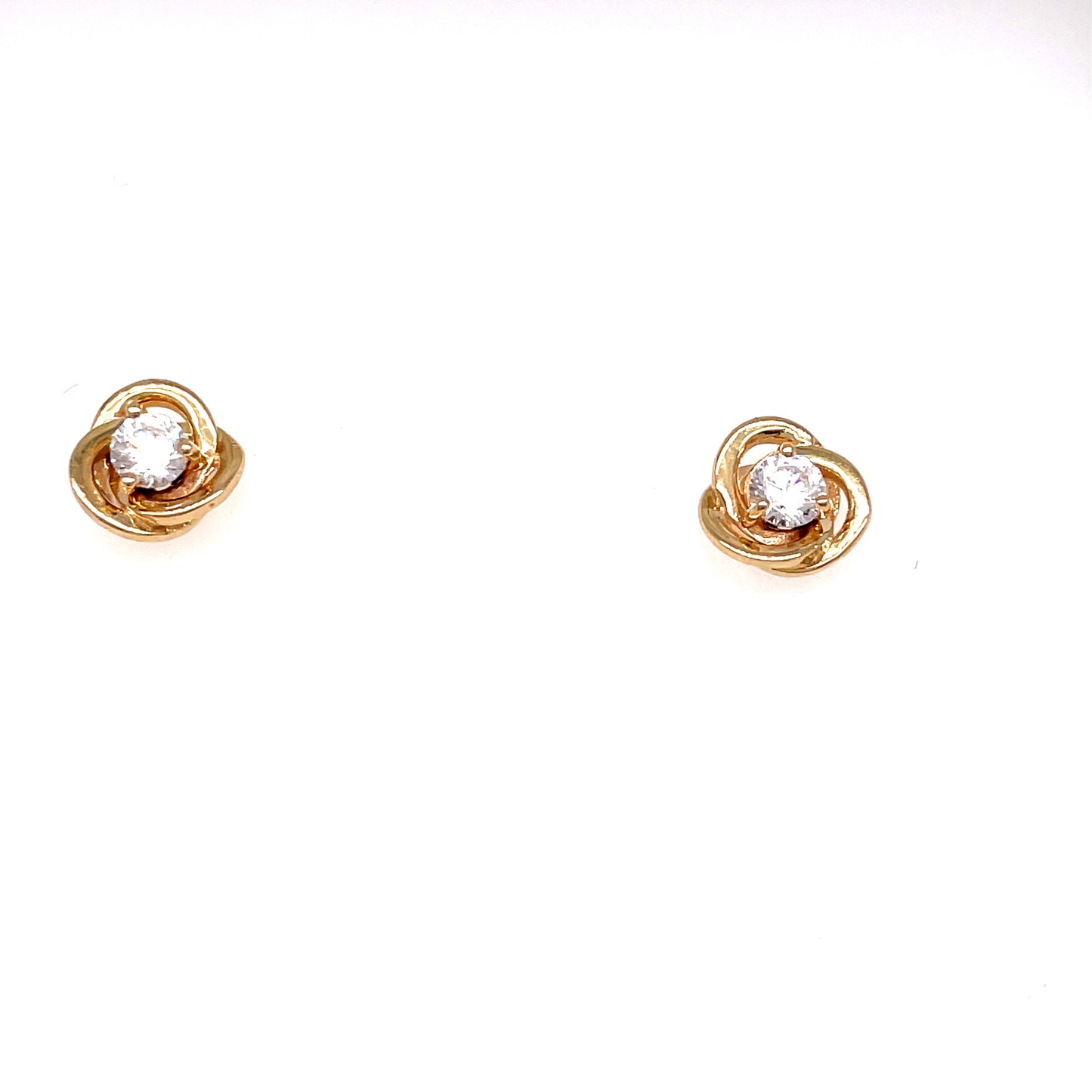 9ct Cubic Zirconia Knot Earring
