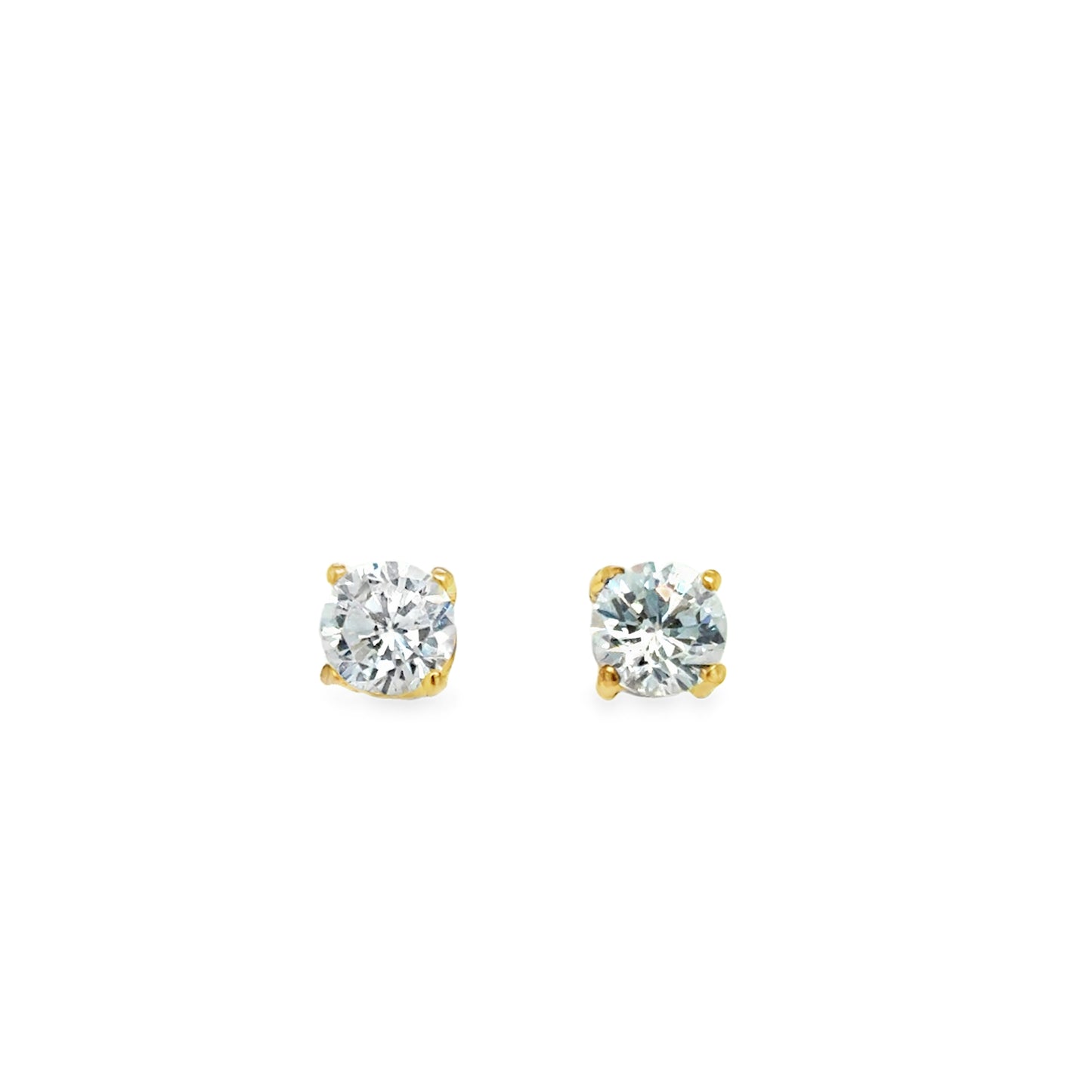 9ct Gold Cubic Zirconia 5mm Stud Earring
