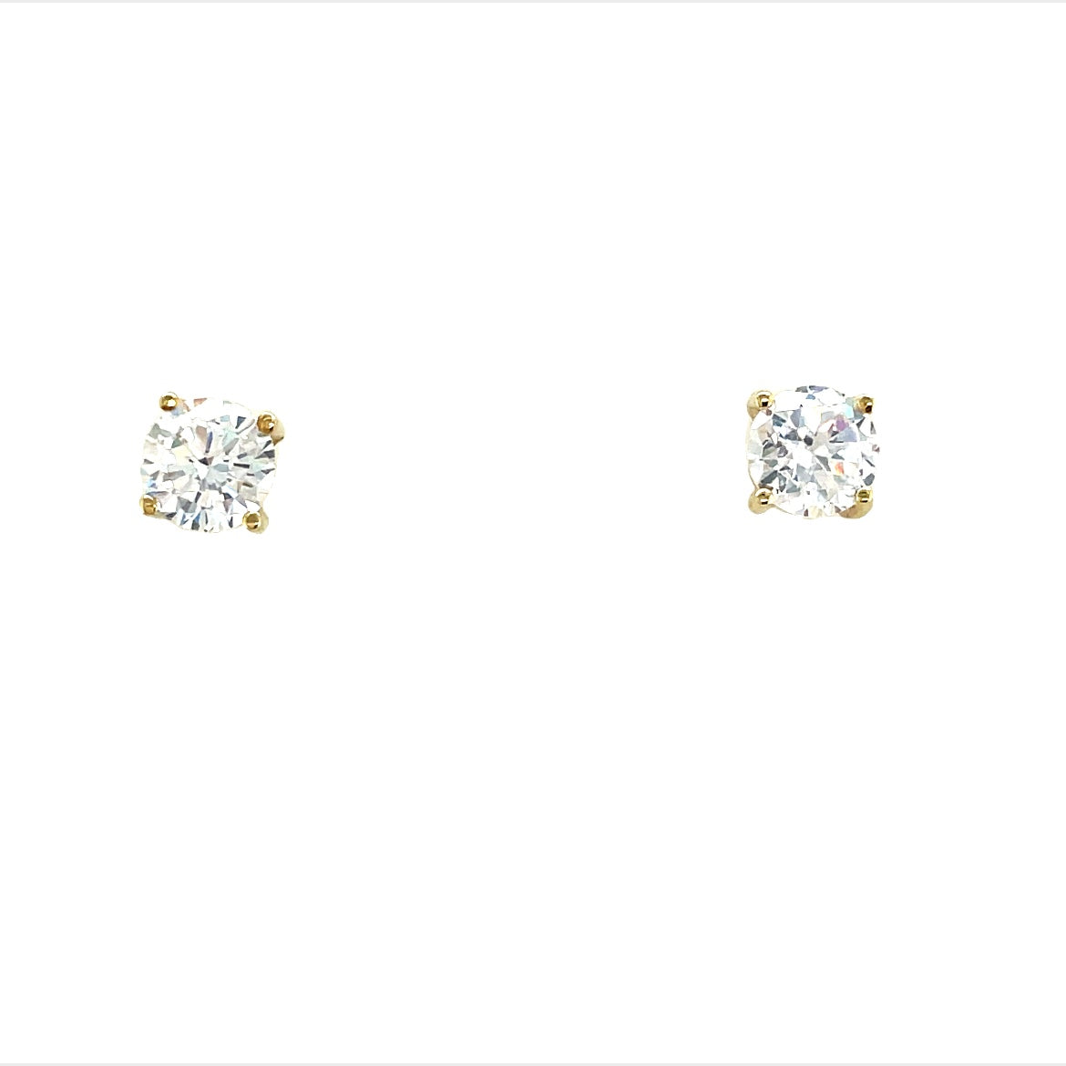 9ct Gold Cubic Zirconia 5mm Stud Earring