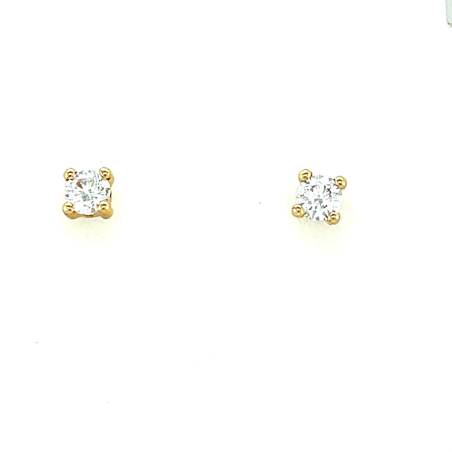 9ct 6mm Cubic Zirconia Stud Earring