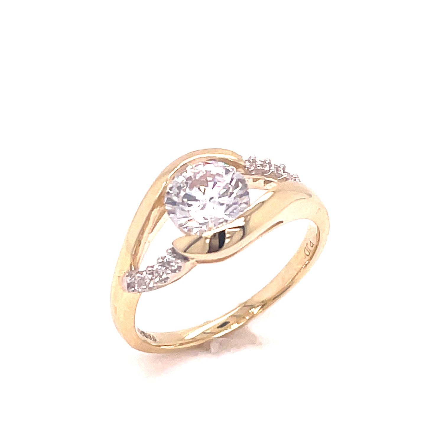 9ct Solitaire Cubic Zirconia Dress Ring