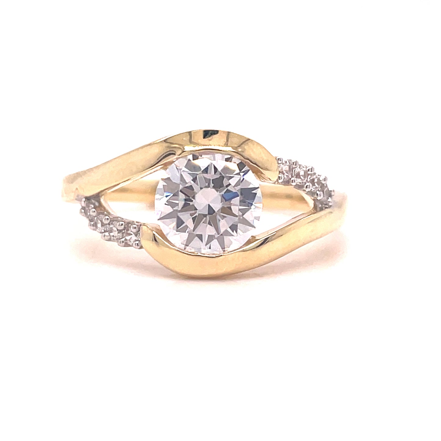9ct Solitaire Cubic Zirconia Dress Ring