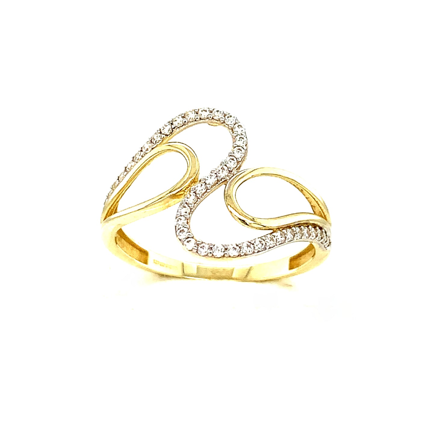 9ct Cubic Zirconia Teardrop Ring