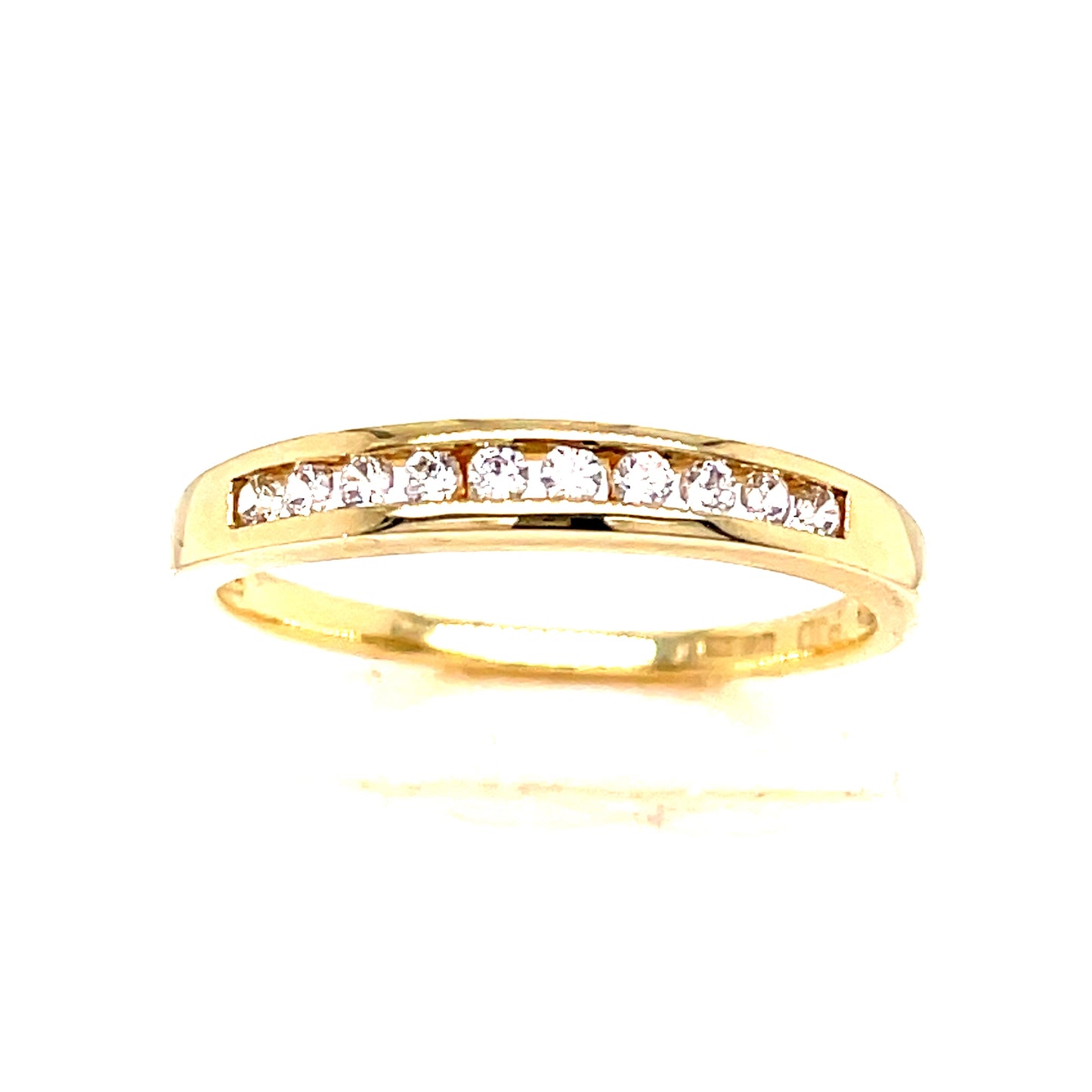 9ct Ring Et Cz 10st