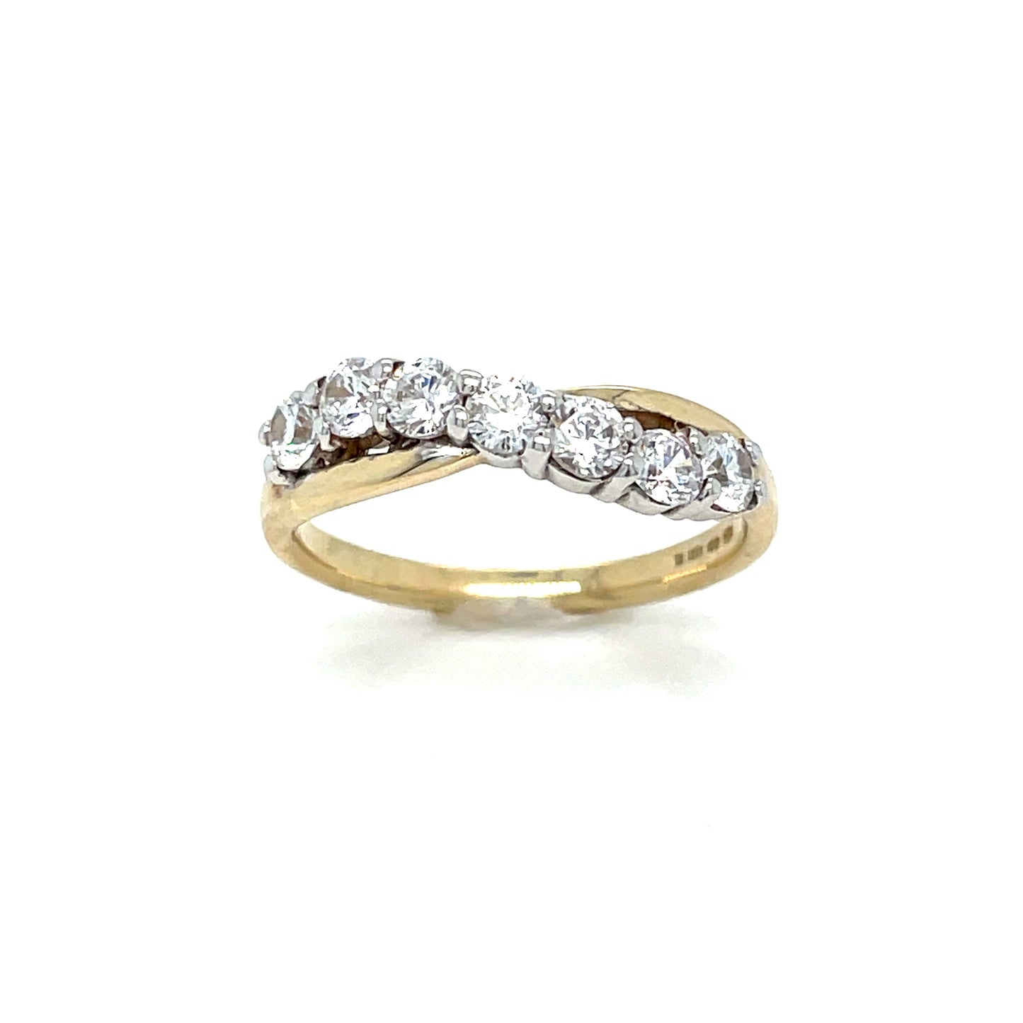 9ct Cubic Zirconia Crossover Ring