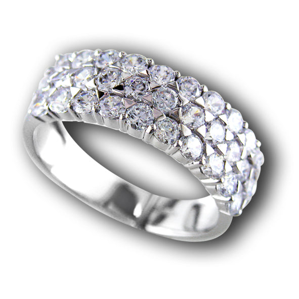 9ct Oval Cluster Pavé “ynthetic Ruby And Cubic Zirconia Ring