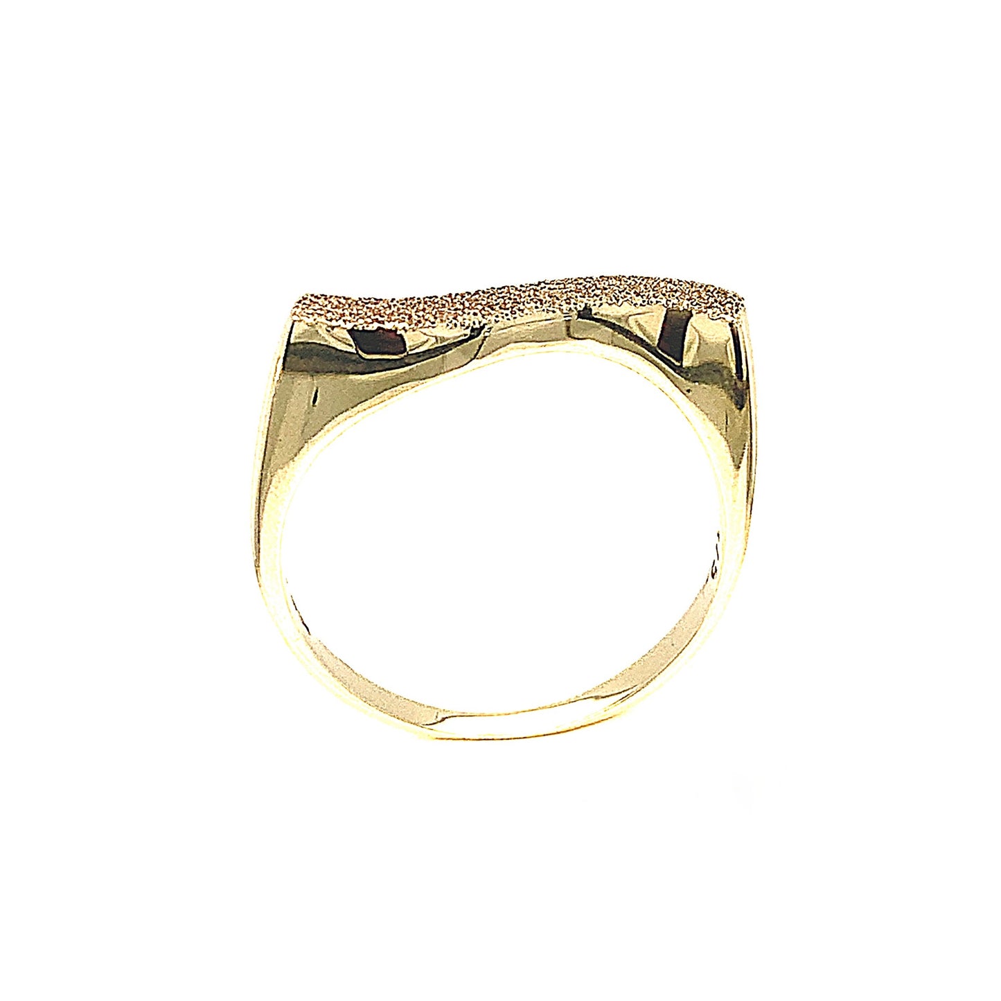 9ct Gold Textured Wave Dress Ring