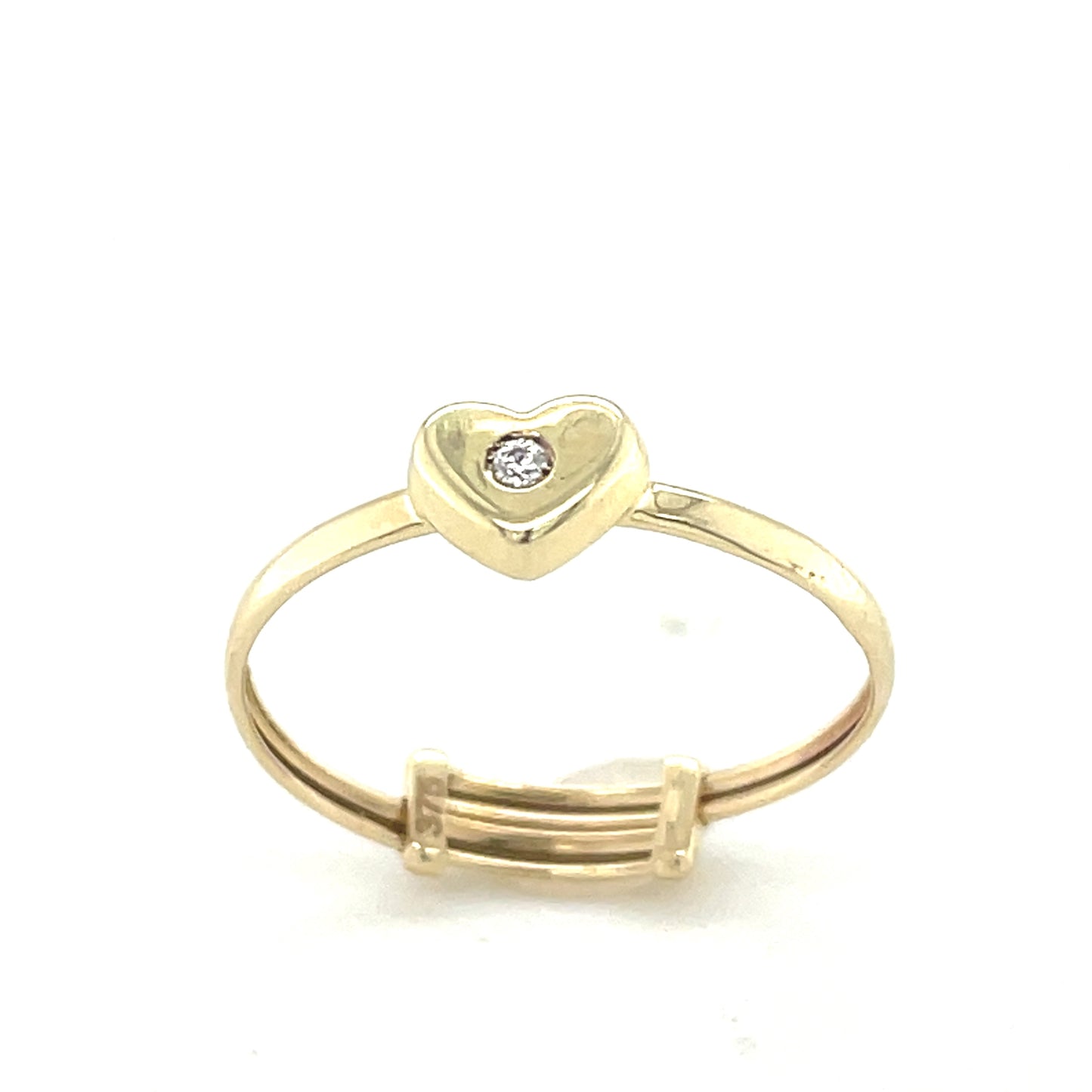 9ct Heart Cubic Zirconia Ring