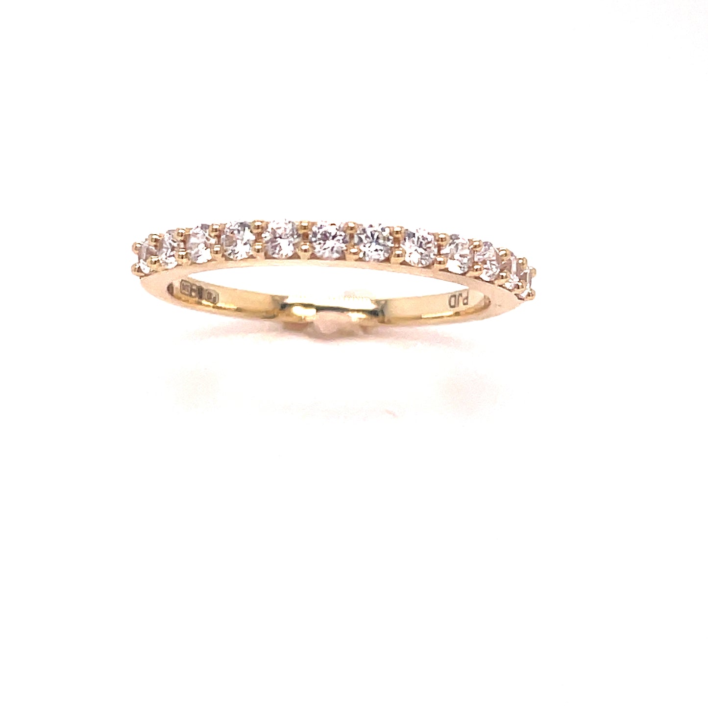 9ct Eternity Cubic Zirconia 12 Stone Claw Set Ring
