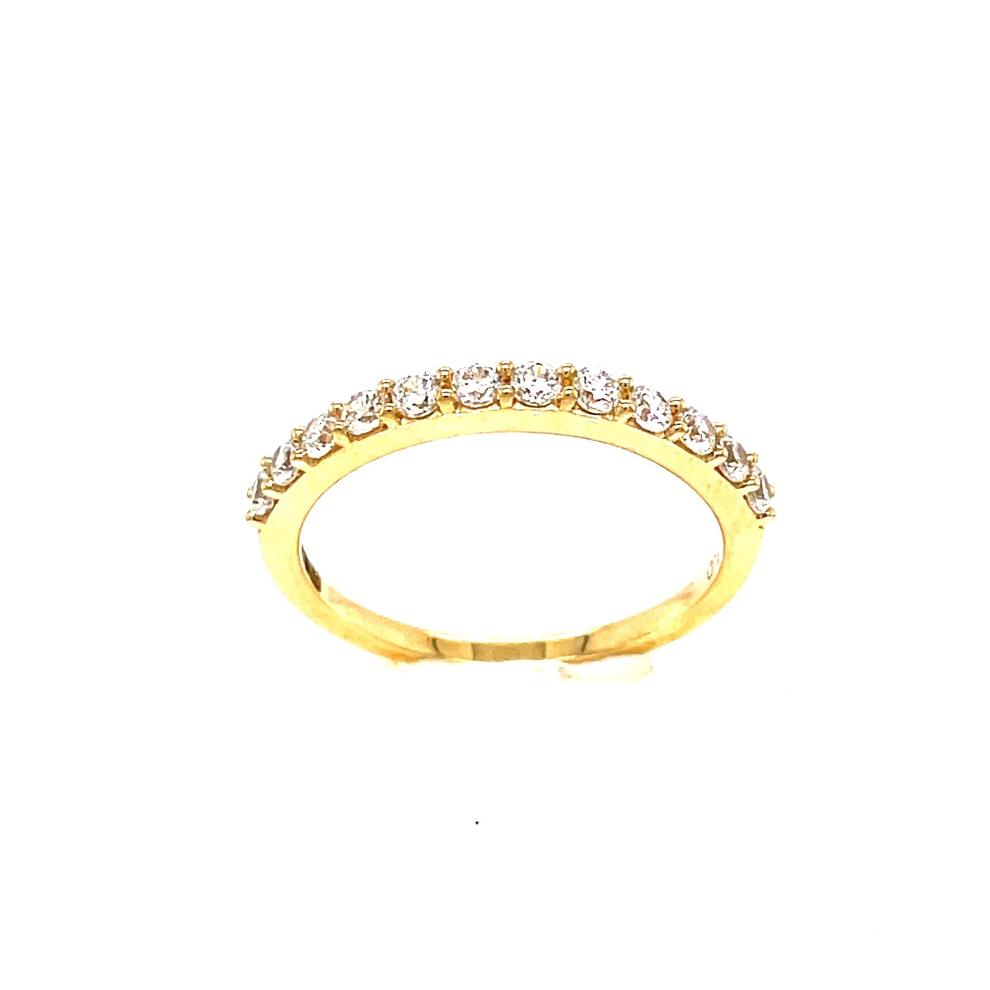 9ct Eternity Cubic Zirconia 12 Stone Claw Set Ring