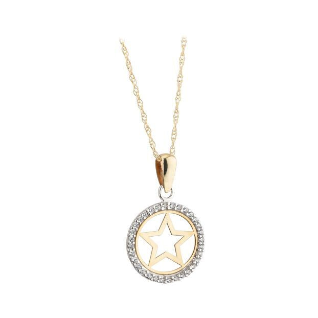 9ct Star Cubic Zirconia Pendant