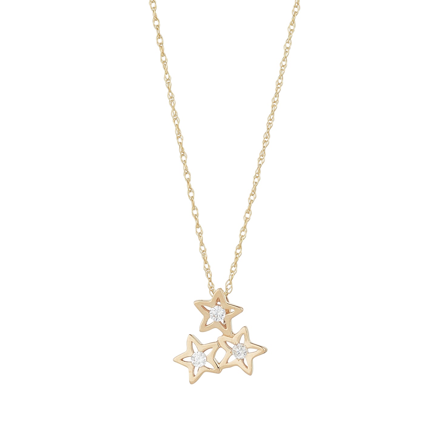 9ct Cubic Zirconia Star Pendant