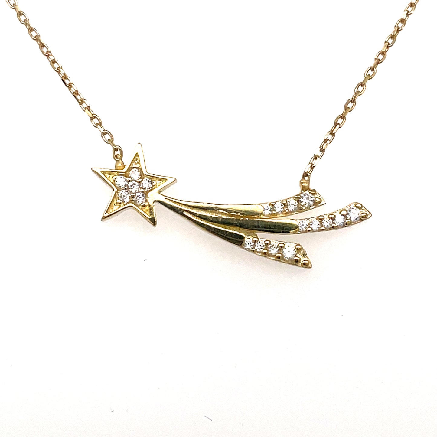 9ct Cubic Zirconia Shooting Star Pendant