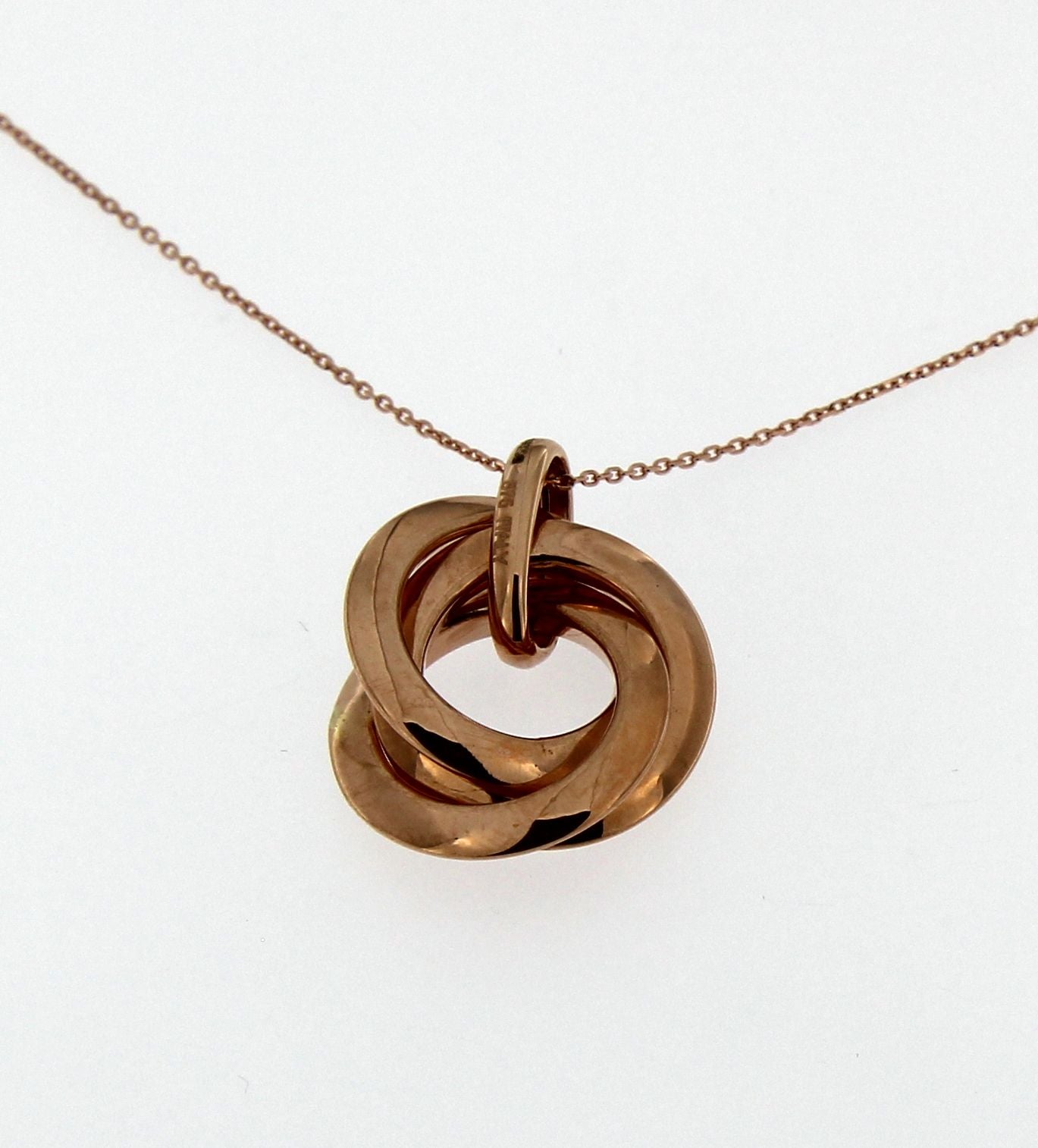 9ct Rose Gold Three Circle Pendant