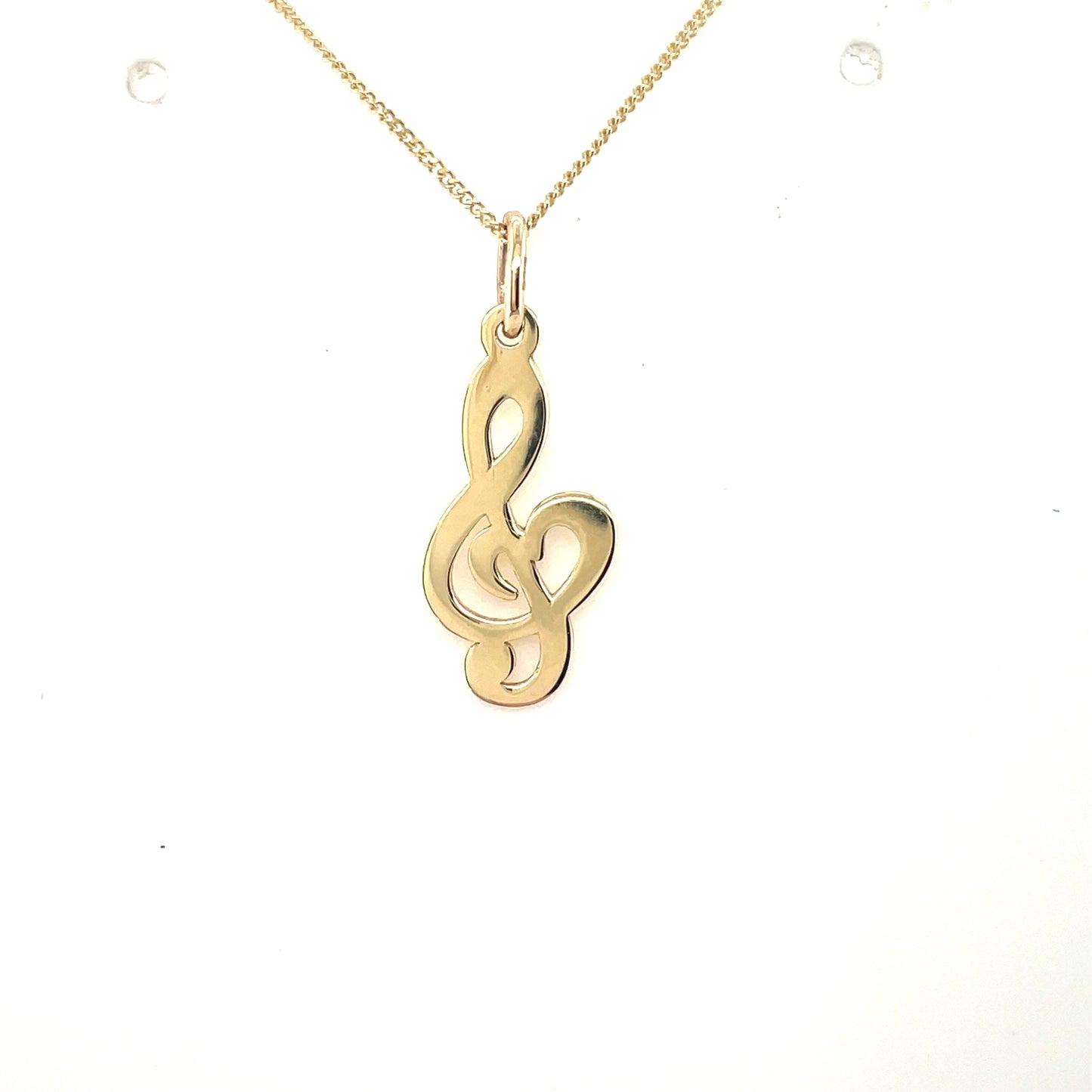 9ct Gold Treble Clef Pendant