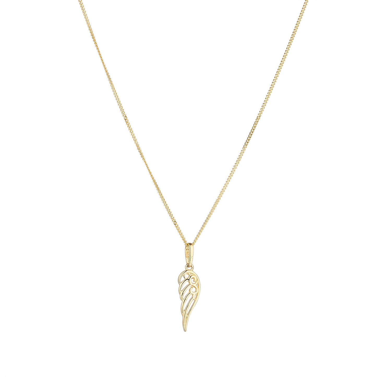 9ct Gold Plain Angel Wing