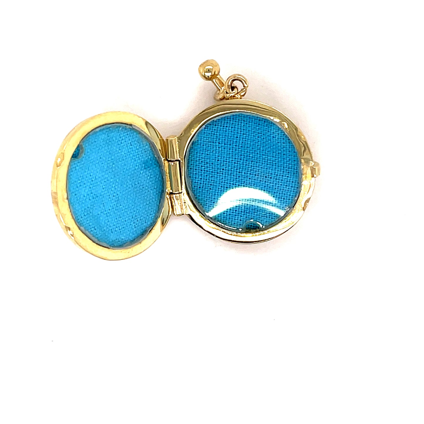 9ct Locket Rd Di/C Bl
