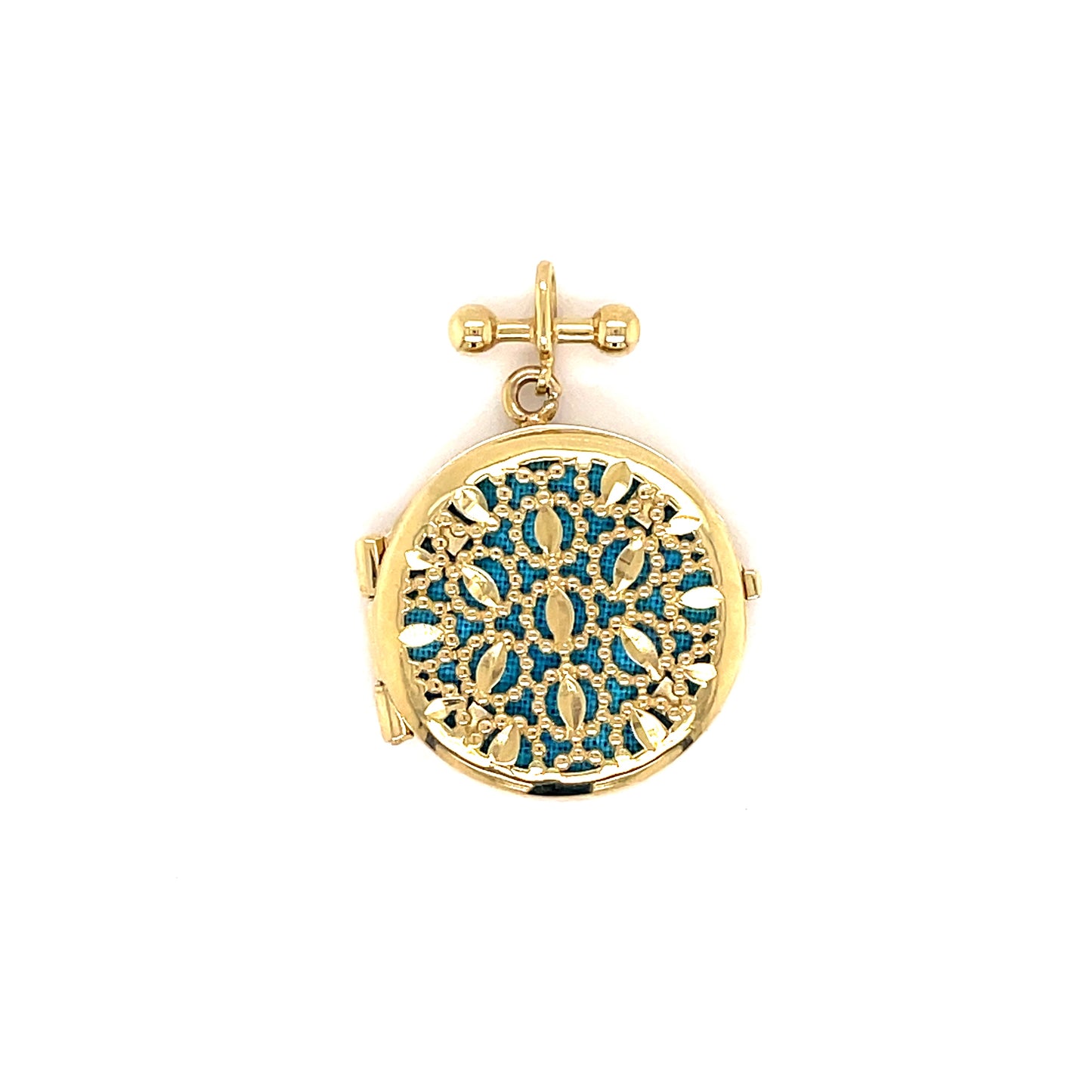 9ct Locket Rd Di/C Bl