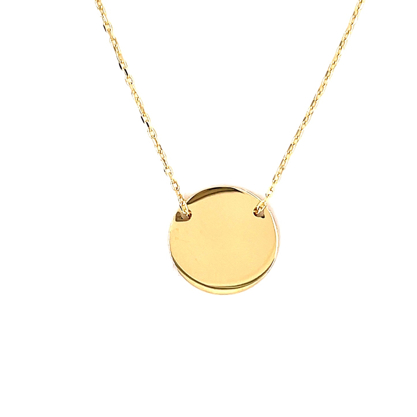 9ct Plain Disc Pendant