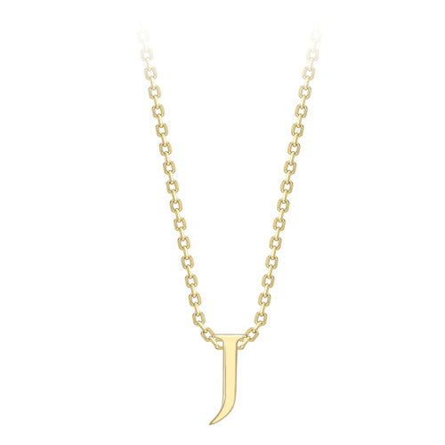 9ct Yellow Gold Plain Initial J Pendant
