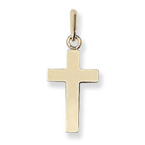 9ct Yellow Gold Plain Block Cross