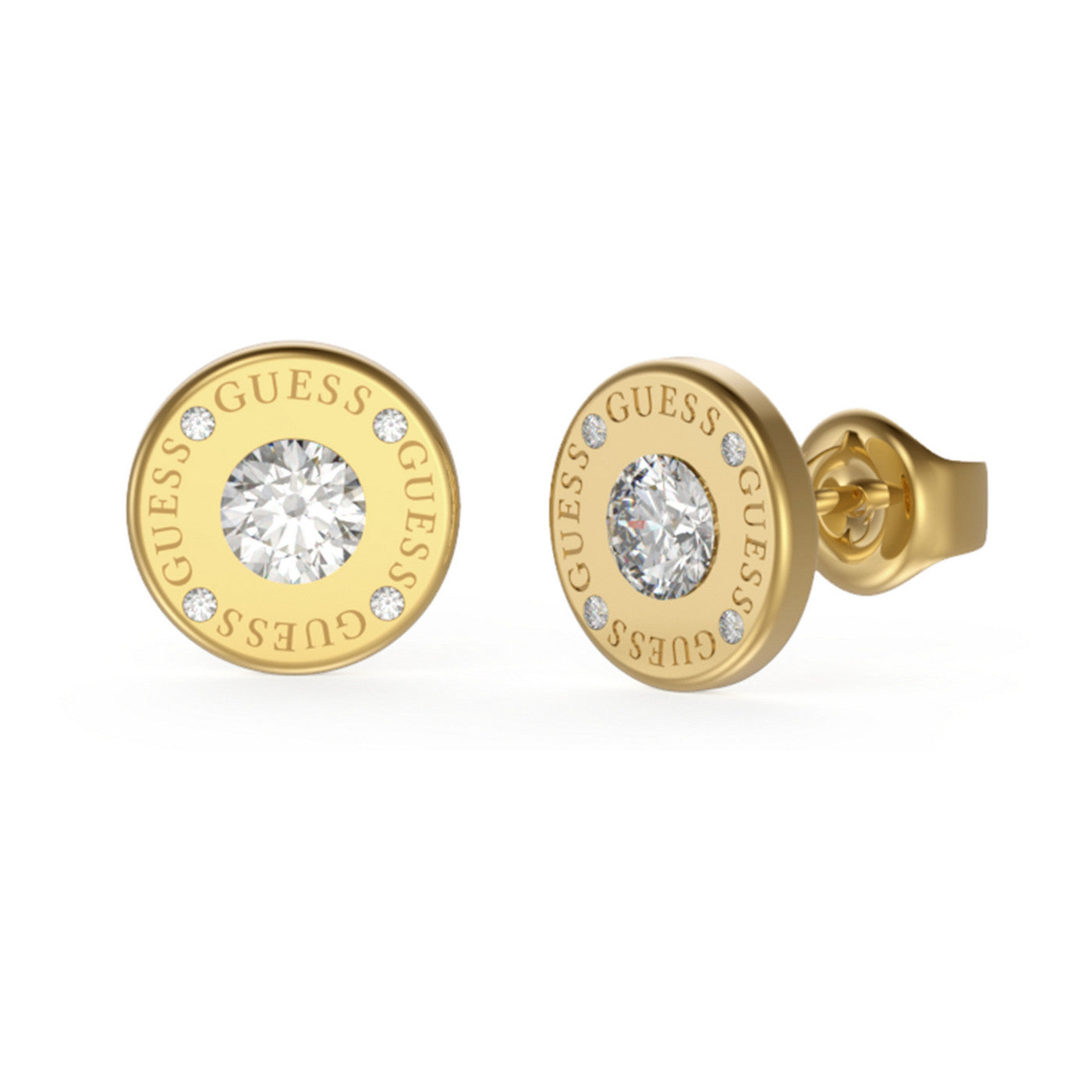 Guess Gold Plated Cubic Zirconia Stud Earring