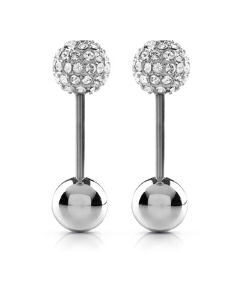 Guess Cubic Zirconia Ball Earrings In Silver