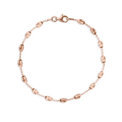 Rose Plated Beaded Bracelet