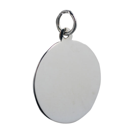 9ct Wht Disc 19mm