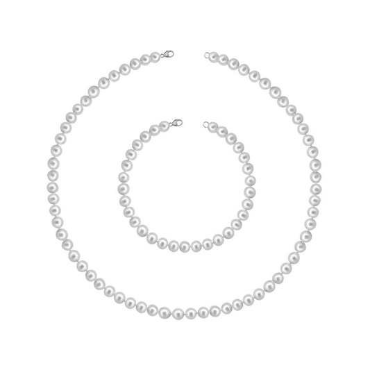 Sterling Silver 16" 6/6.5mm Pearl Necklet