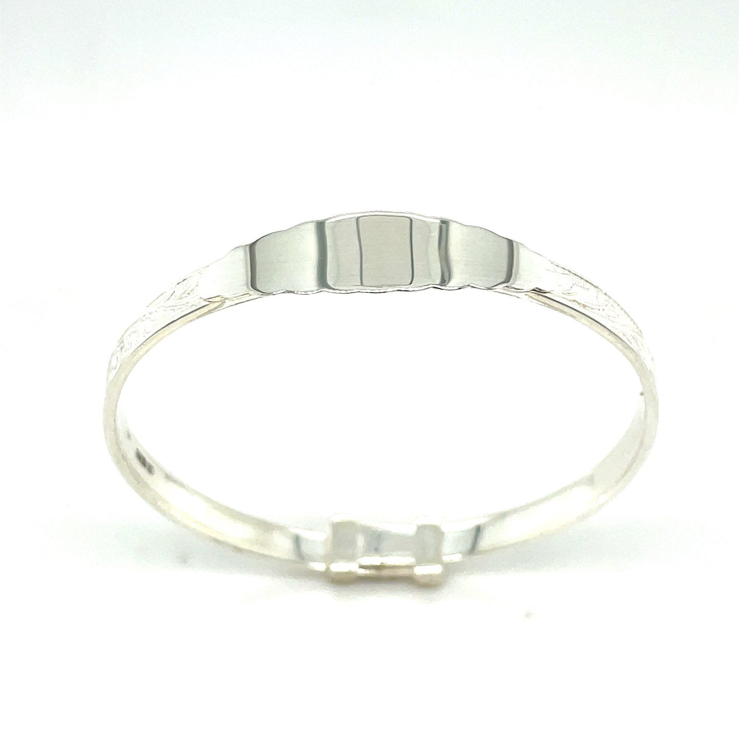 Sterling Silver Plain Id Celtic Baby Bangle