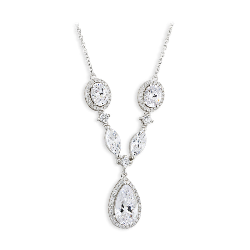 Sterling Silver Paul Costelloe Cubic Zirconia Necklet