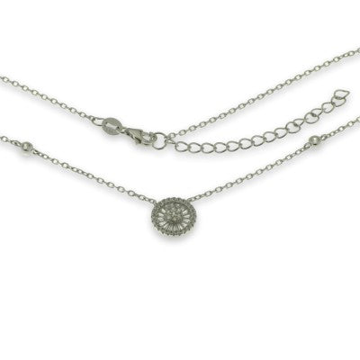 Sterling Silver Cubic Zirconia Round Necklet