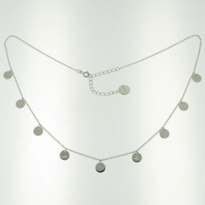 Sterling Silver Scatter Circle Necklet
