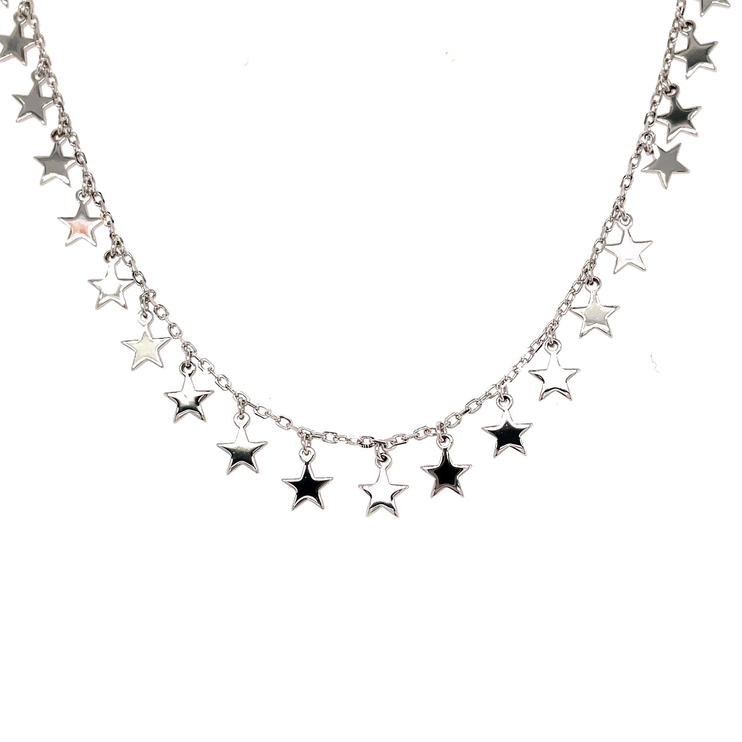 Sterling Silver Scatter Star Necklet