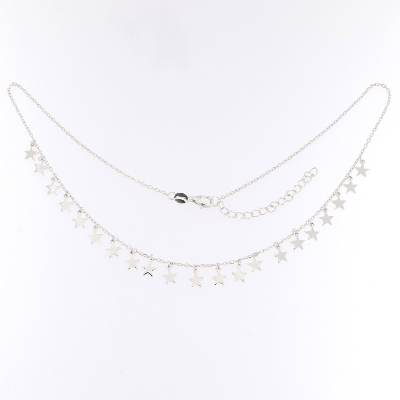 Sterling Silver Scatter Star Necklet