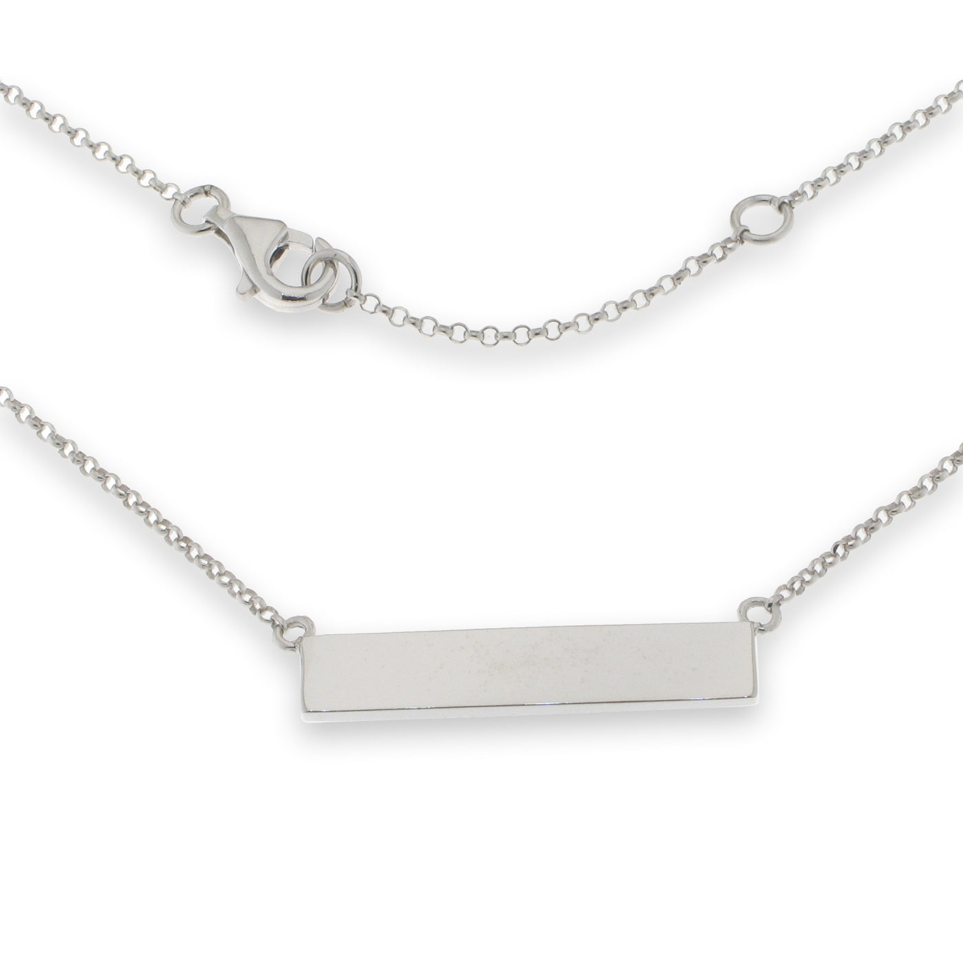Sterling Silver I.D Bar Necklet