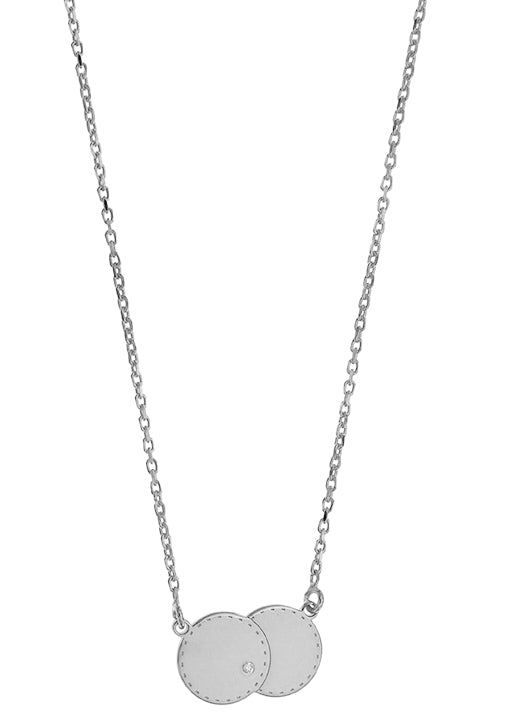 Sterling Silver Double Disc Necklet