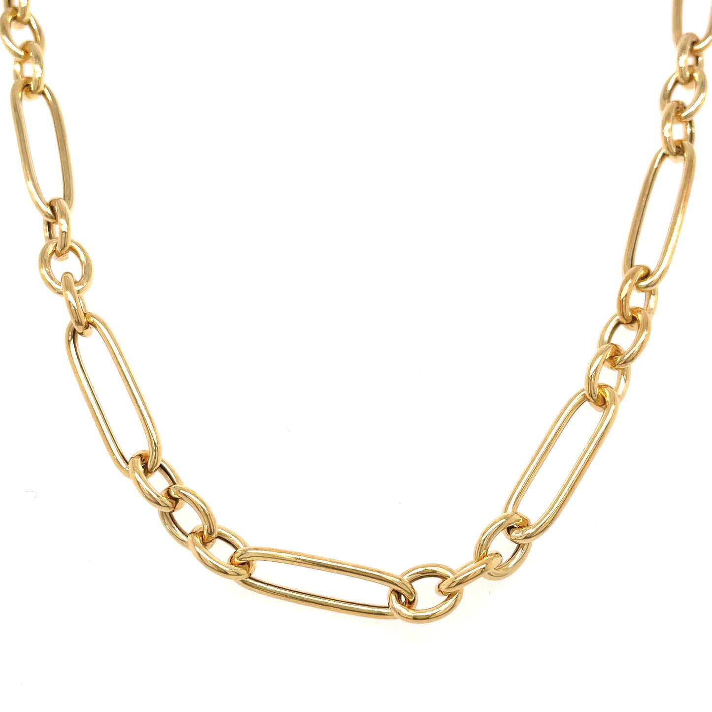 Sterling Silver Gold Plated Figro Link Chain