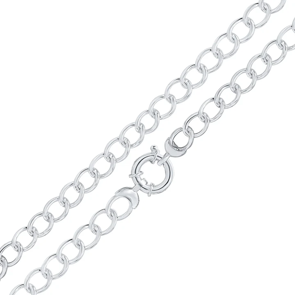 Sterling Silver 10mm Curb 7.5' Bracelet